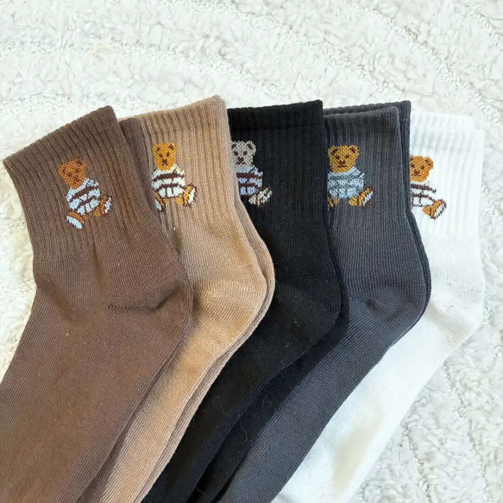 Cozy Teddy Bear Socks Pack