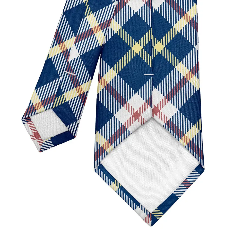 Refined Plaid Accent Necktie