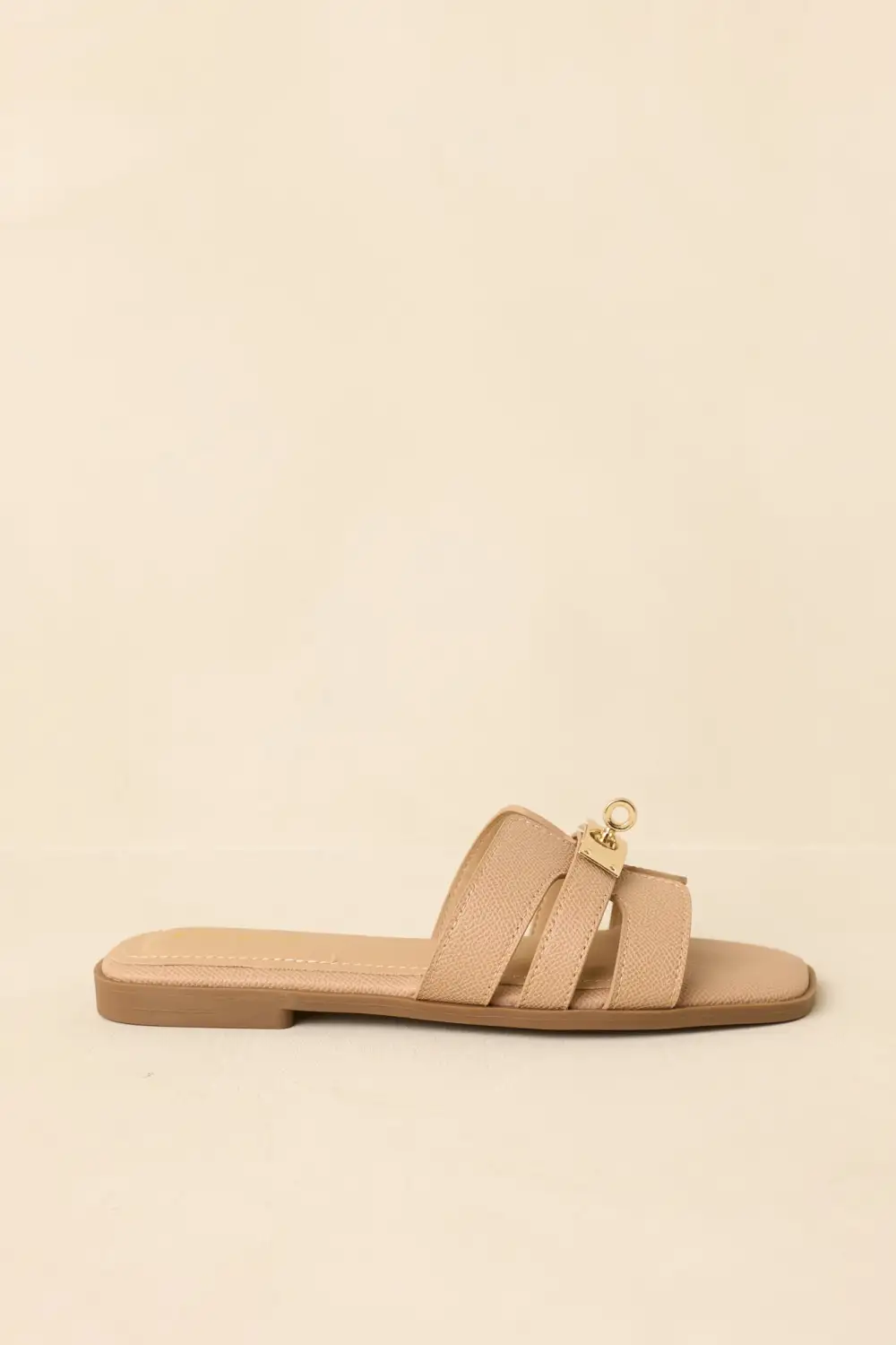 Softened Faux Leather Leather Sandals