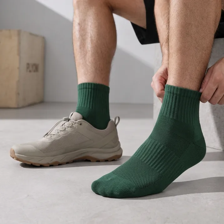 Men's Solid Active Fitness Socks