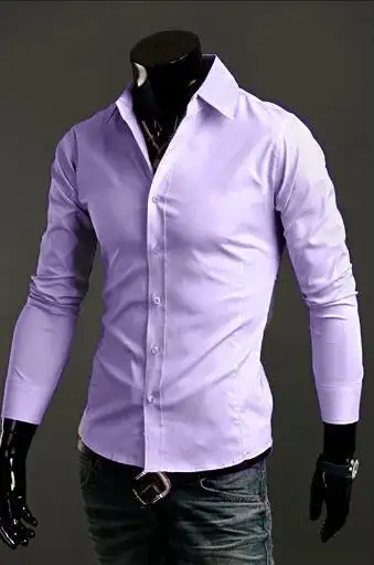 Long Sleeve Slim Fit Business Casual Shirt