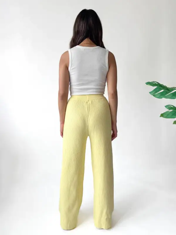 Drawstring Loose Lace Straight Trousers Pants