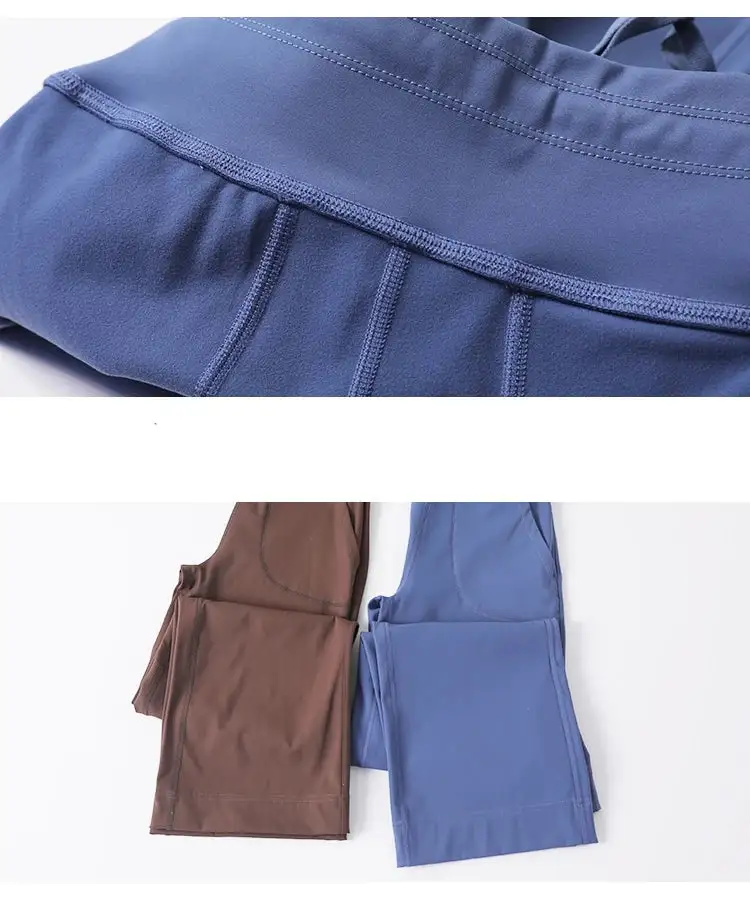 Casual Straight Running Wide Leg Pockets Leggings Yoga Pants