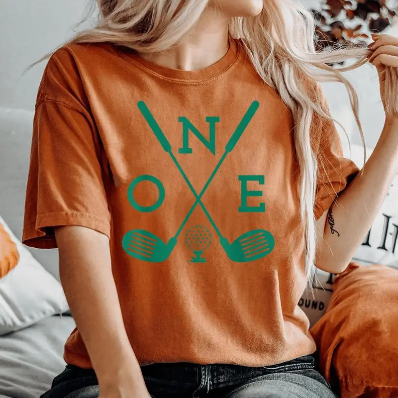 Golf Birthday 1St Birthday Hole In One Boys Girls Women's Oversized Comfort T-shirt
