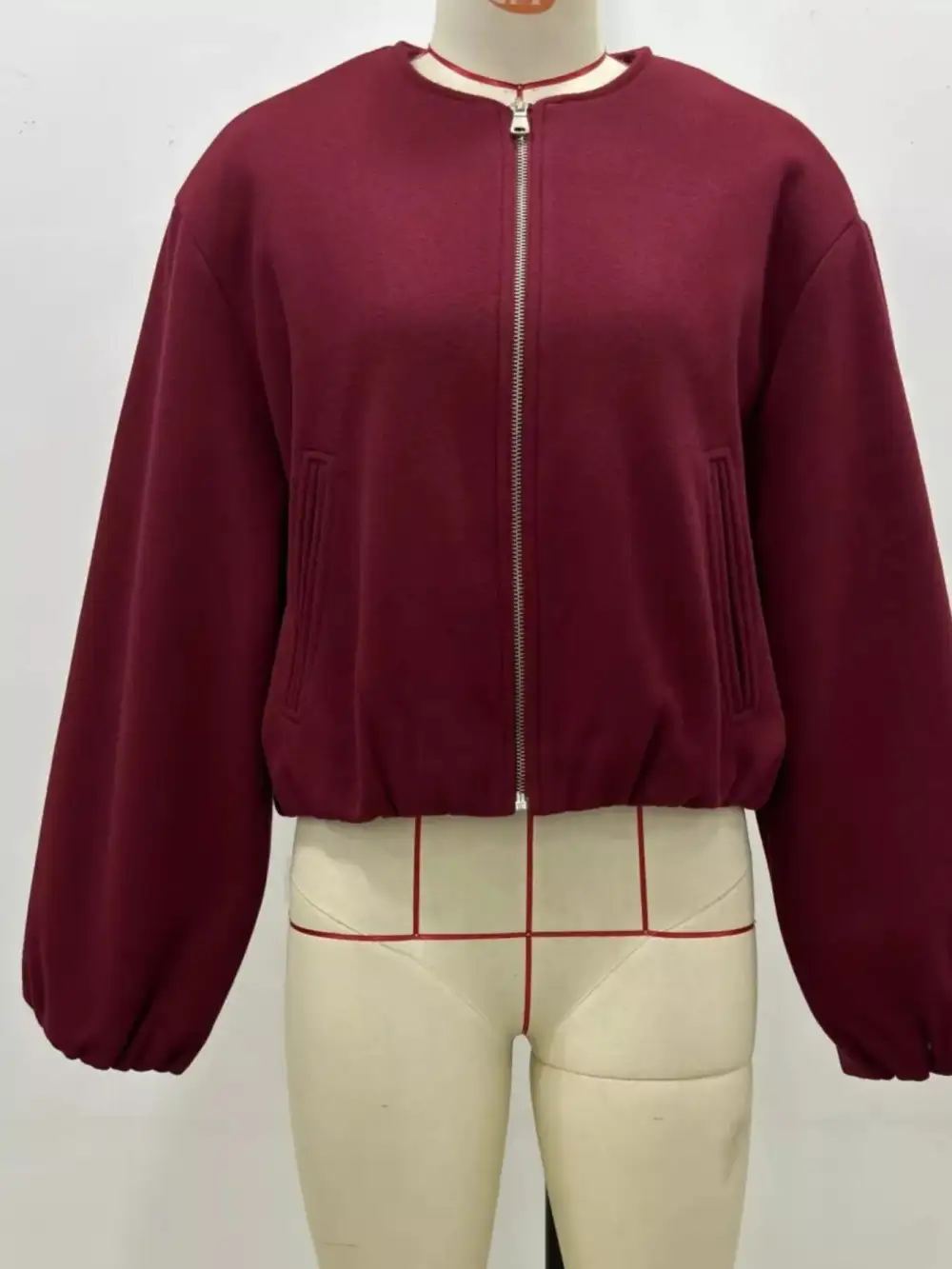 Zip Up Cropped Jacket Easy Layering Piece