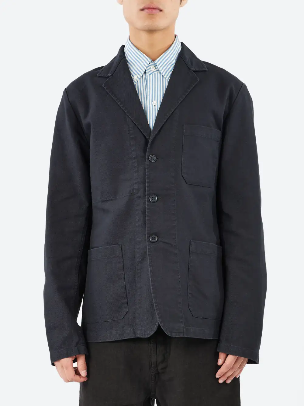 Men's Button Front Regular Fit Blazer