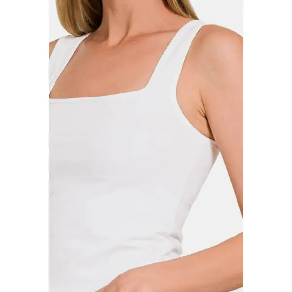 Square Neck Cropped Tank