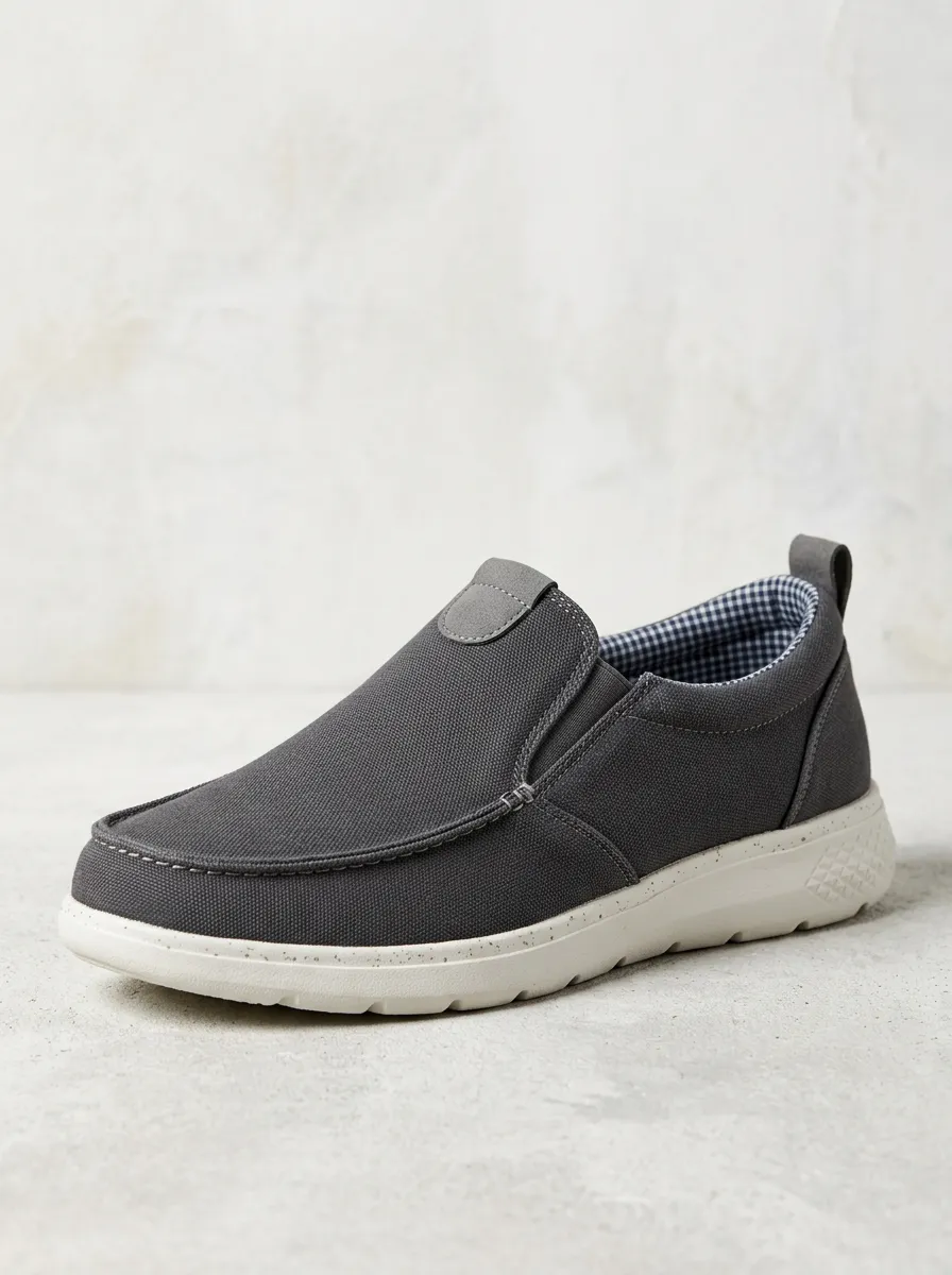 Practical Slip-On Essential Men's Stretch Canvas Shoes