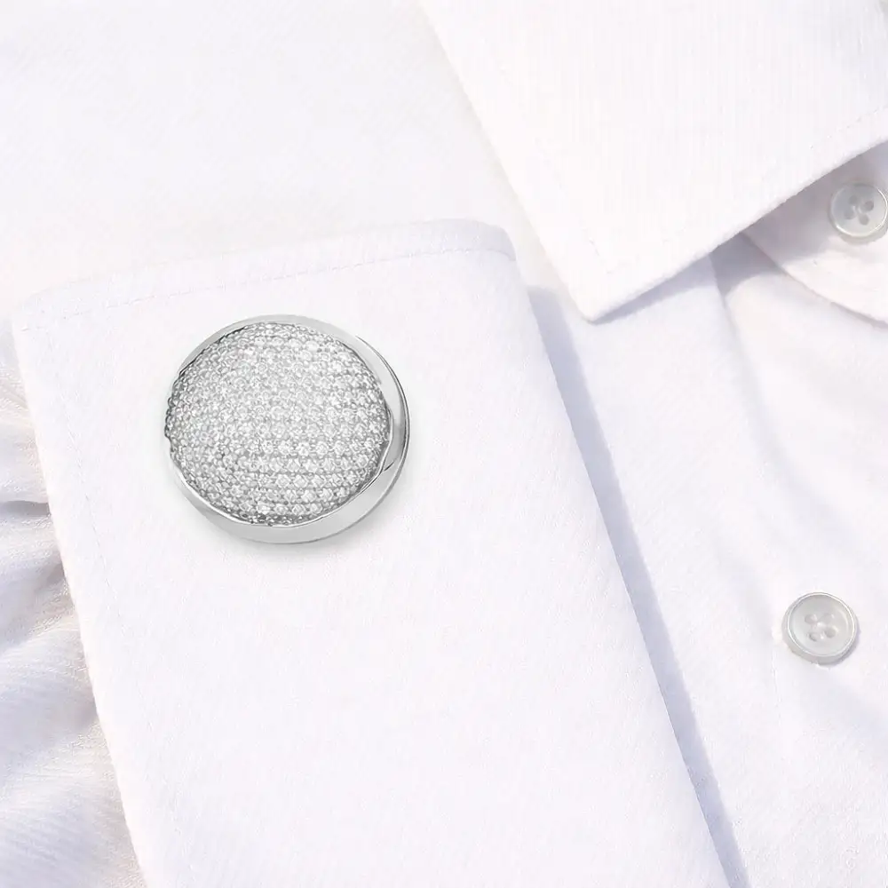 Refined Classic Diamond Cufflinks