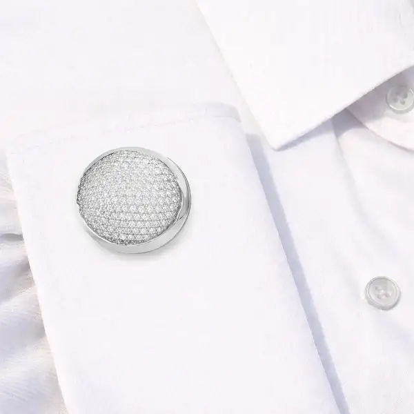 Refined Classic Diamond Cufflinks