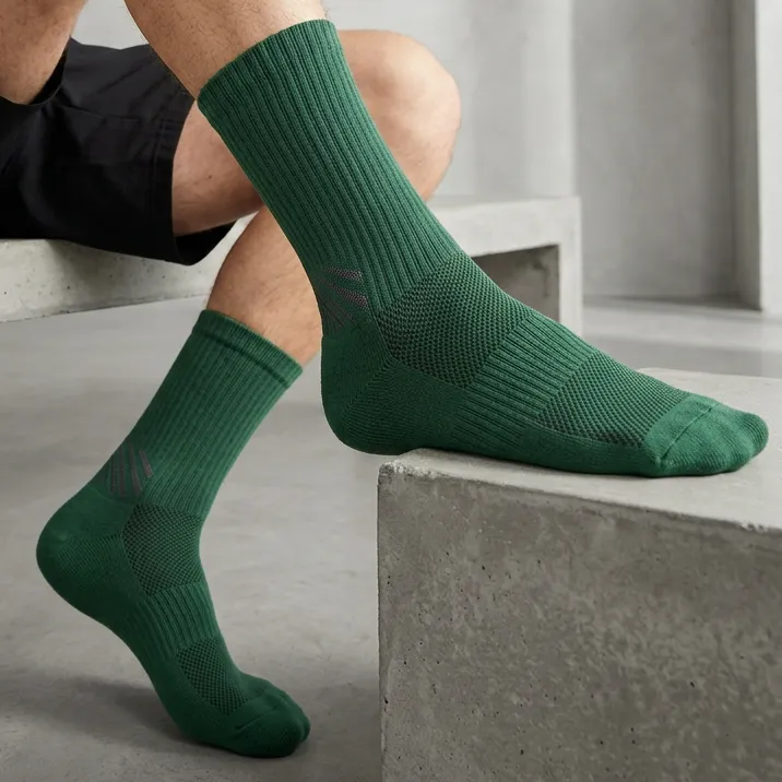 Men's Ribbed Performance Athletic Socks