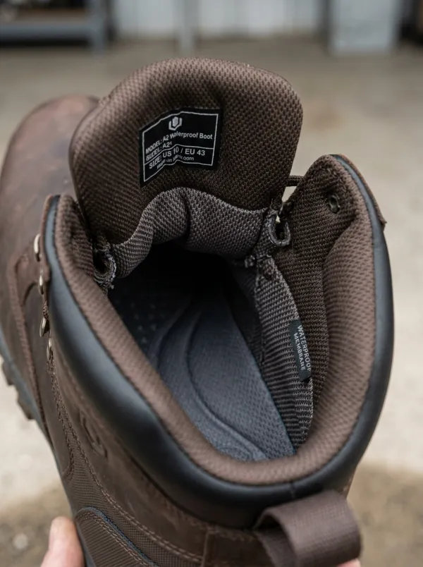 Trail-Ready Leather-Look Men's Waterproof Work Boots