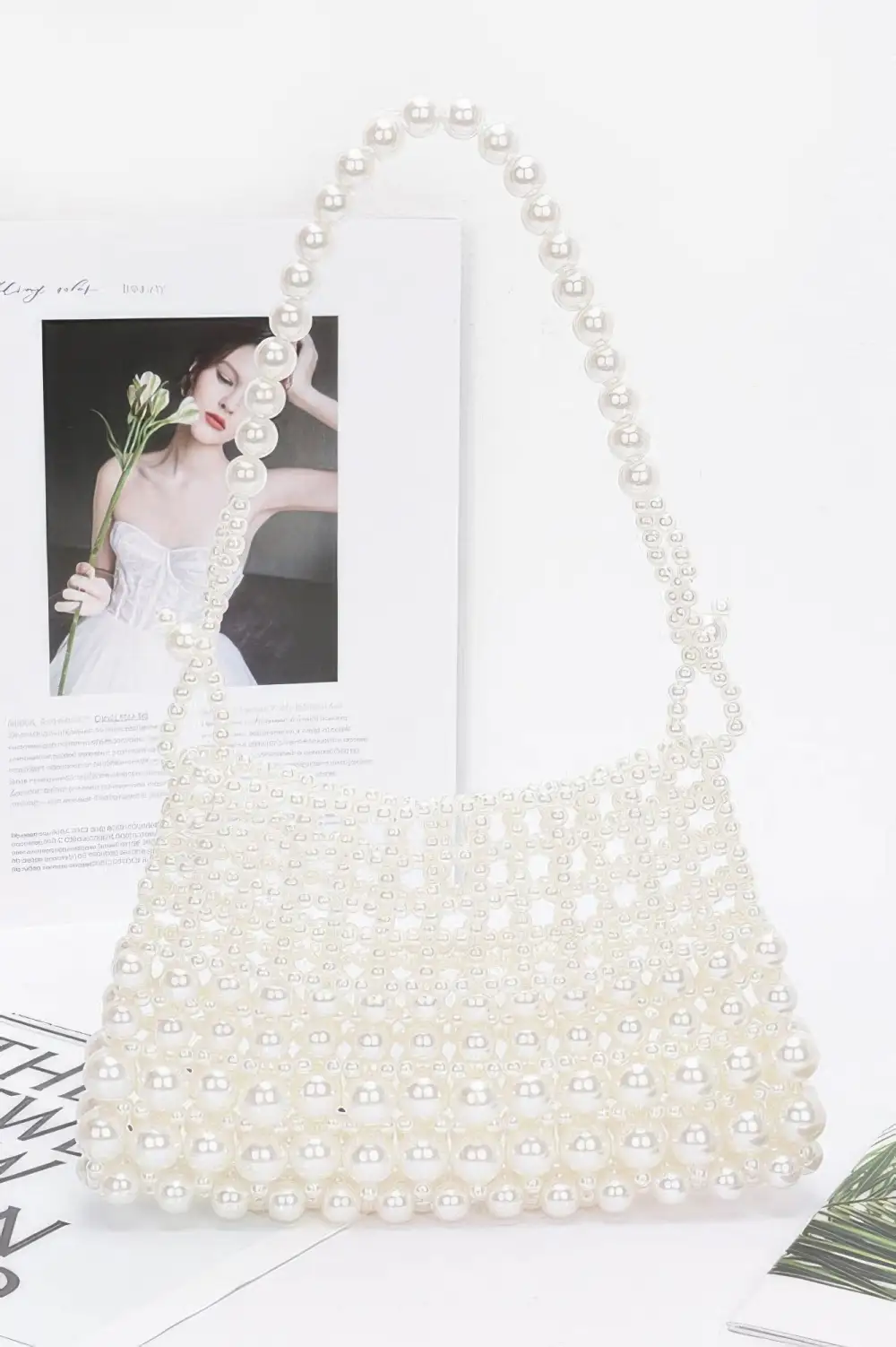 Faux Pearl Elegance Clutch