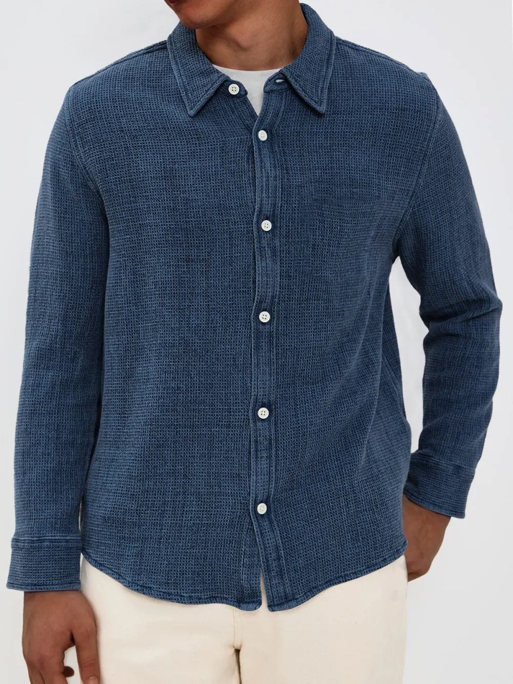Everyday Textured Knit Long Sleeve Shirt