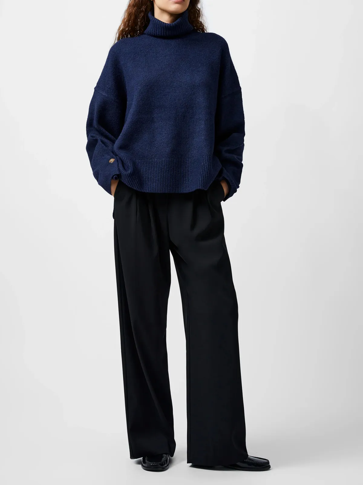 Gentle Style Soft High Collar Loose Sweater