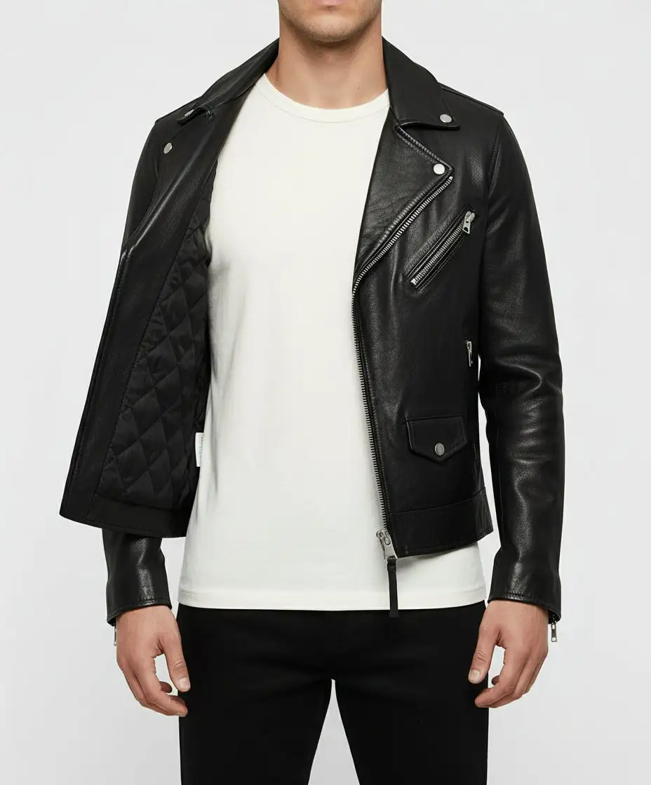 Statement Leather Biker Motorcycle Jacket