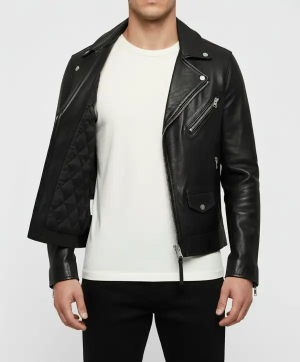 Statement Leather Biker Motorcycle Jacket