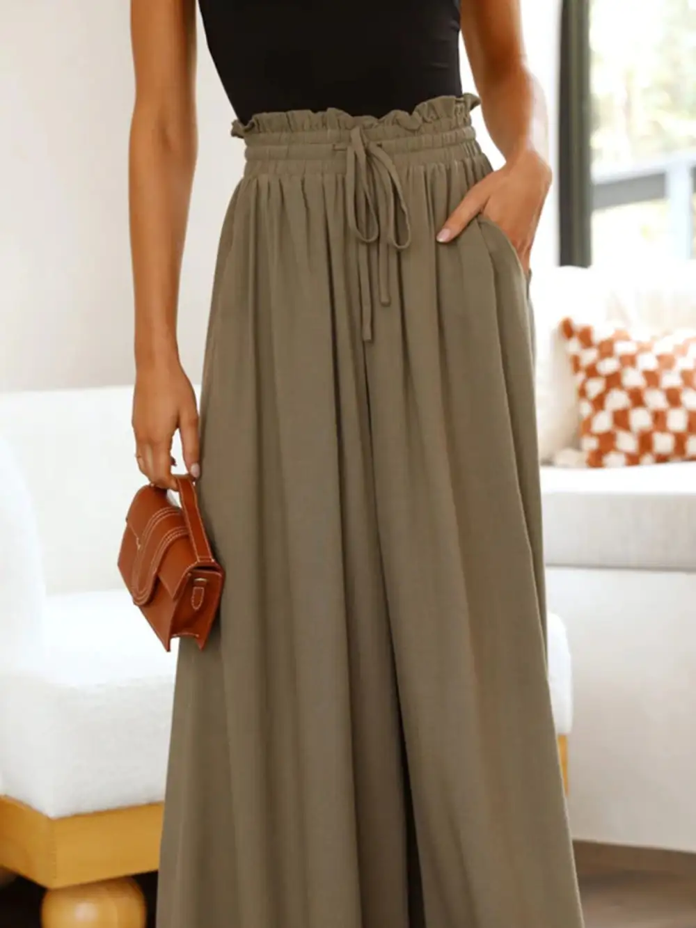 Wide Leg Pocket Pants
