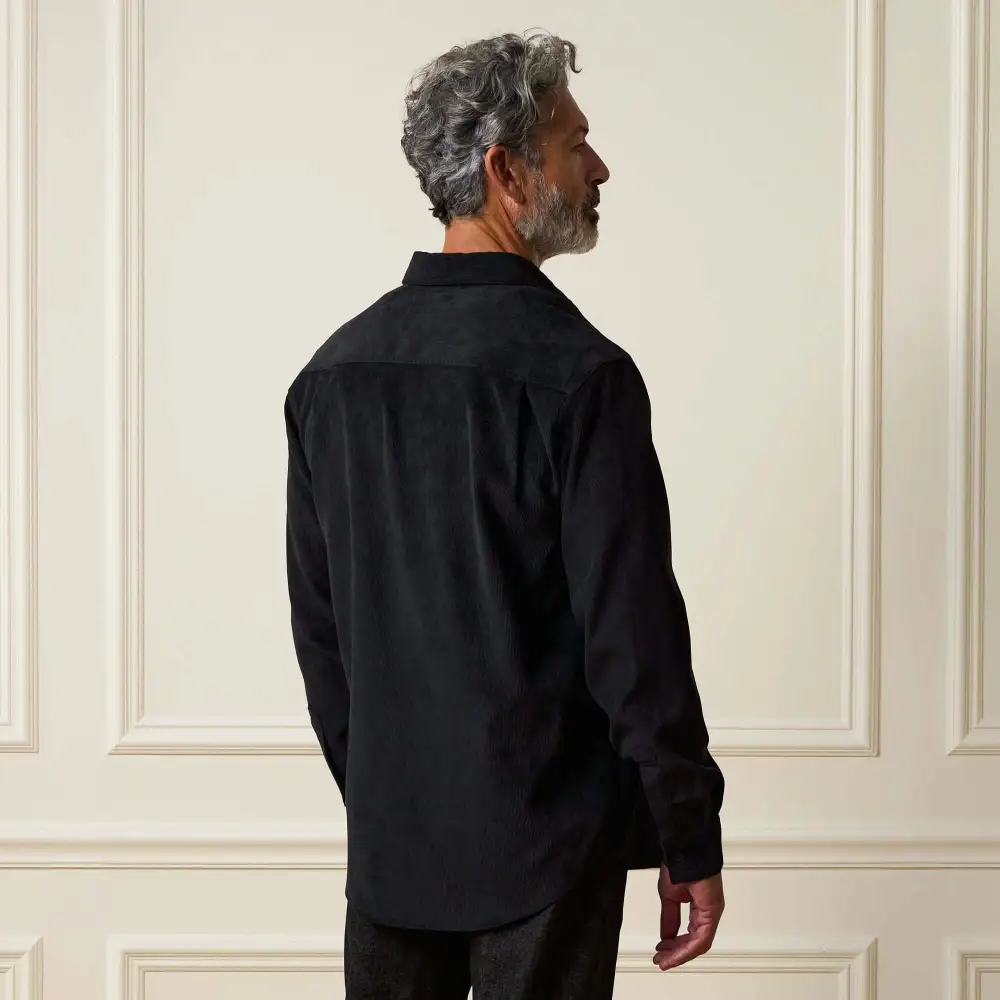 Men's Regular Fit Corduroy Crewneck Shirt