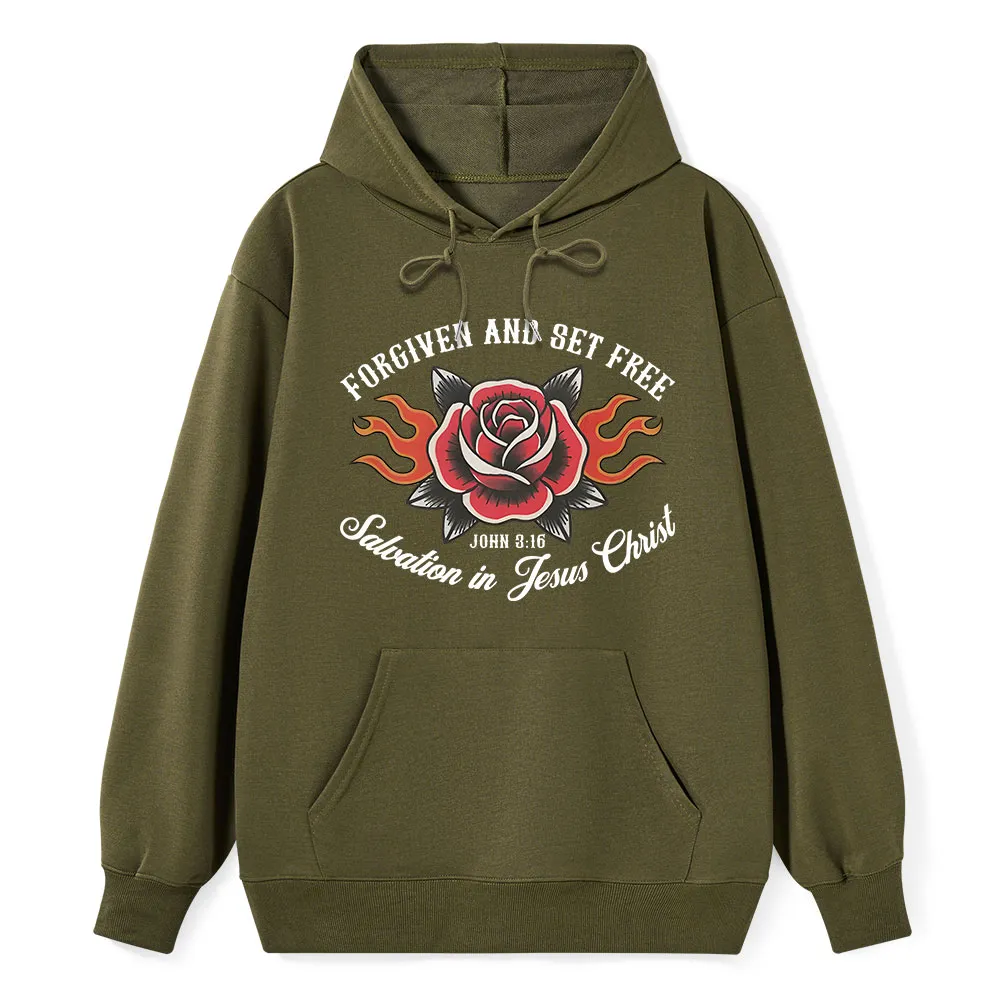 Forgiven And Set Free Classic Christian Hoodie
