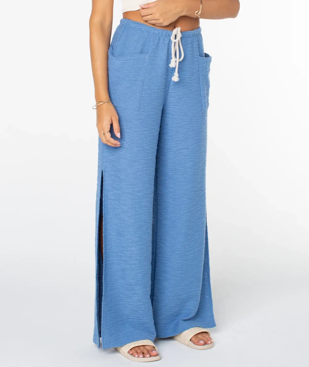 High-Waisted, Fine-Textured Women's Wide-Leg Pants