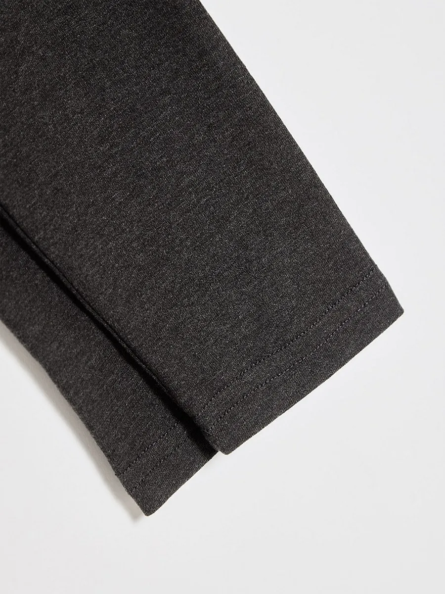 Girls Charcoal School Leggings 2 Pack