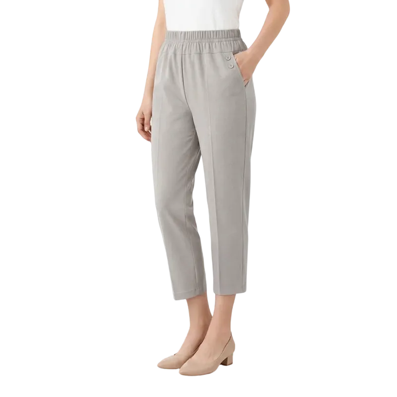 Ultra-Stretch High-Waist Pull-on Utility Capri Pants