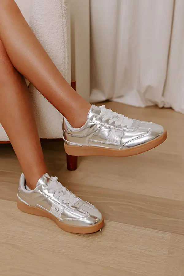 Metallic Finish Sneakers