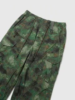 Wide-Leg Camouflage Shorts