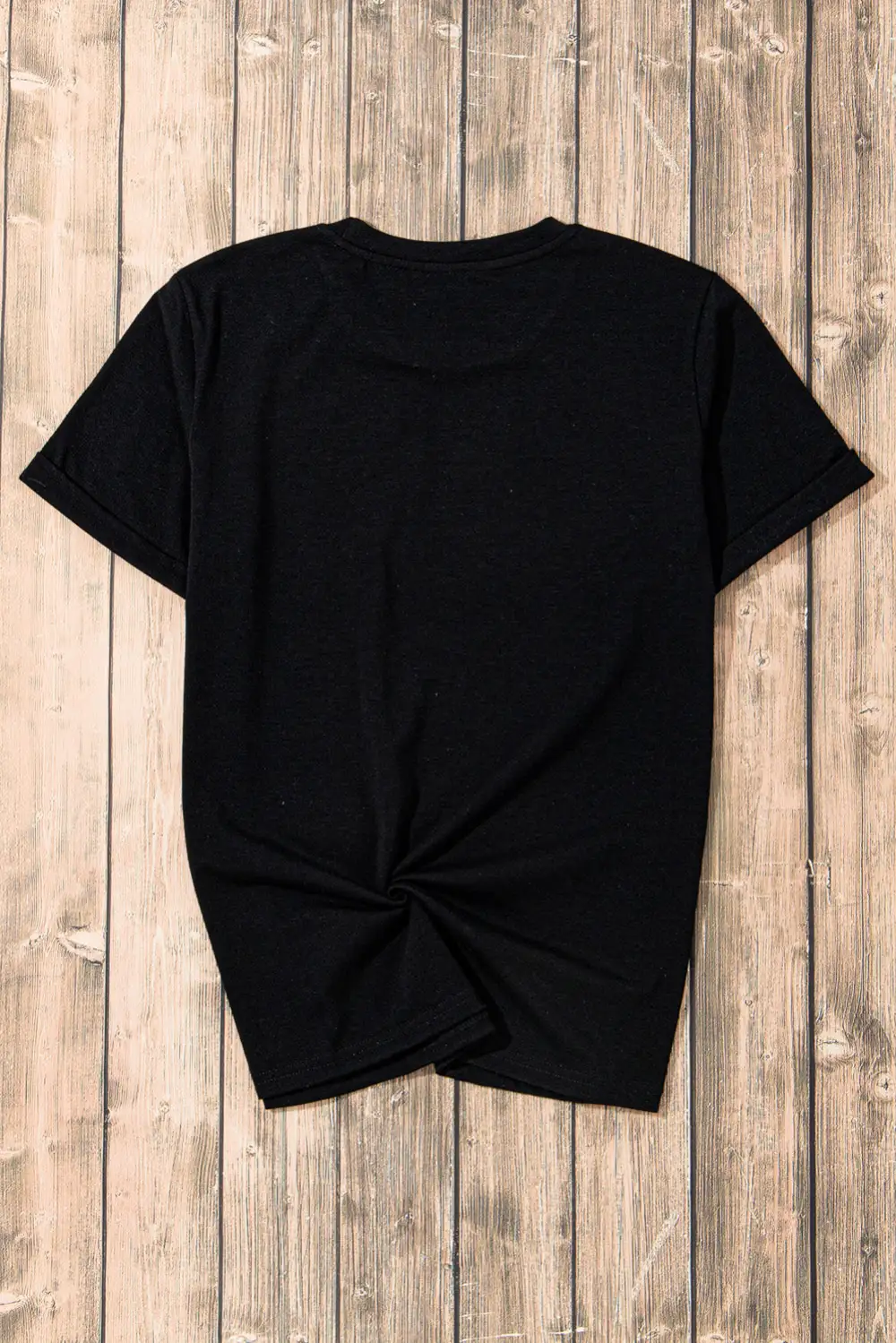 Black Checkerboard Bowknot Graphic Crewneck