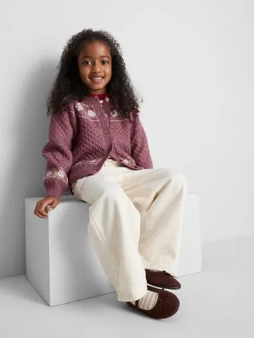 1-9yrs | Scallop Trim Cardigan