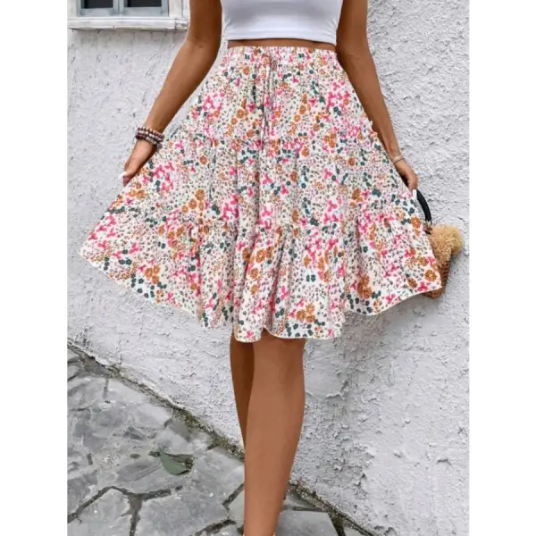 Everyday Print Midi Skirt