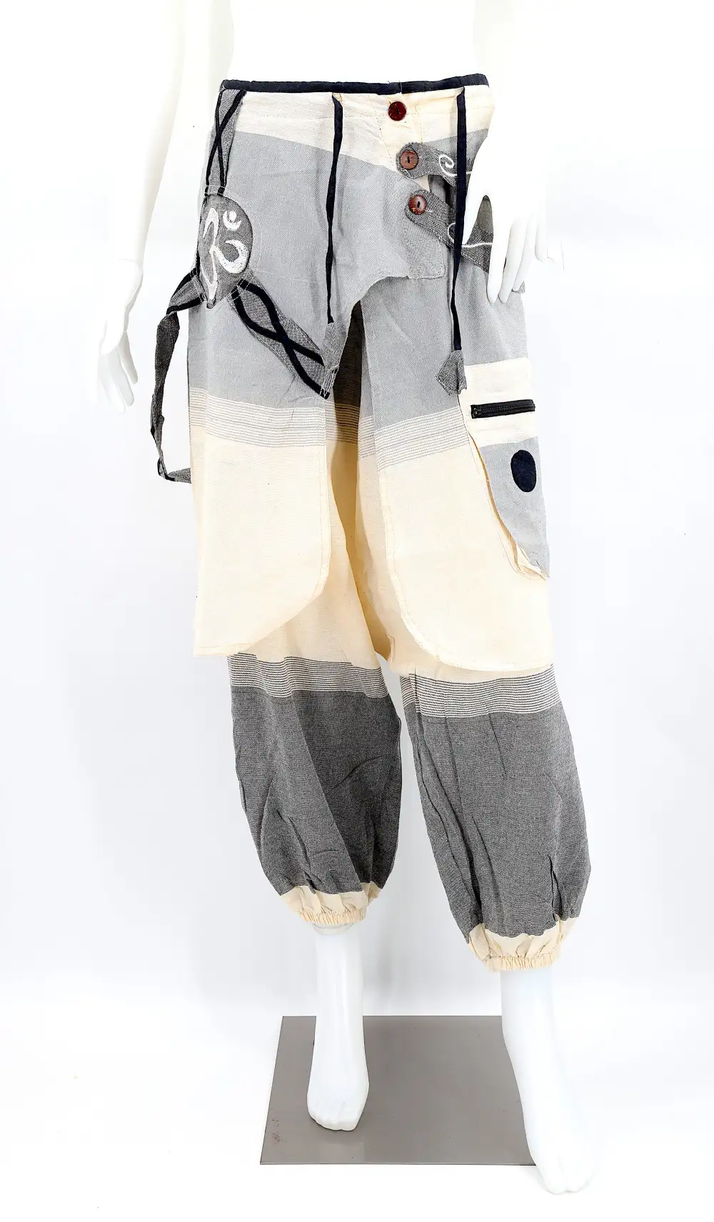 Women's Layered Harem Patchwork Embroidered Pants