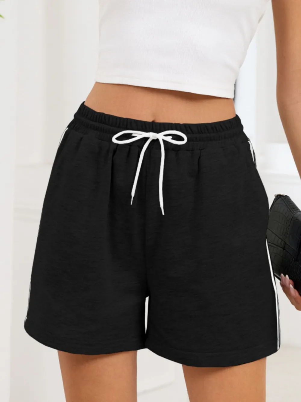 Boutique Drawstring Waist Shorts