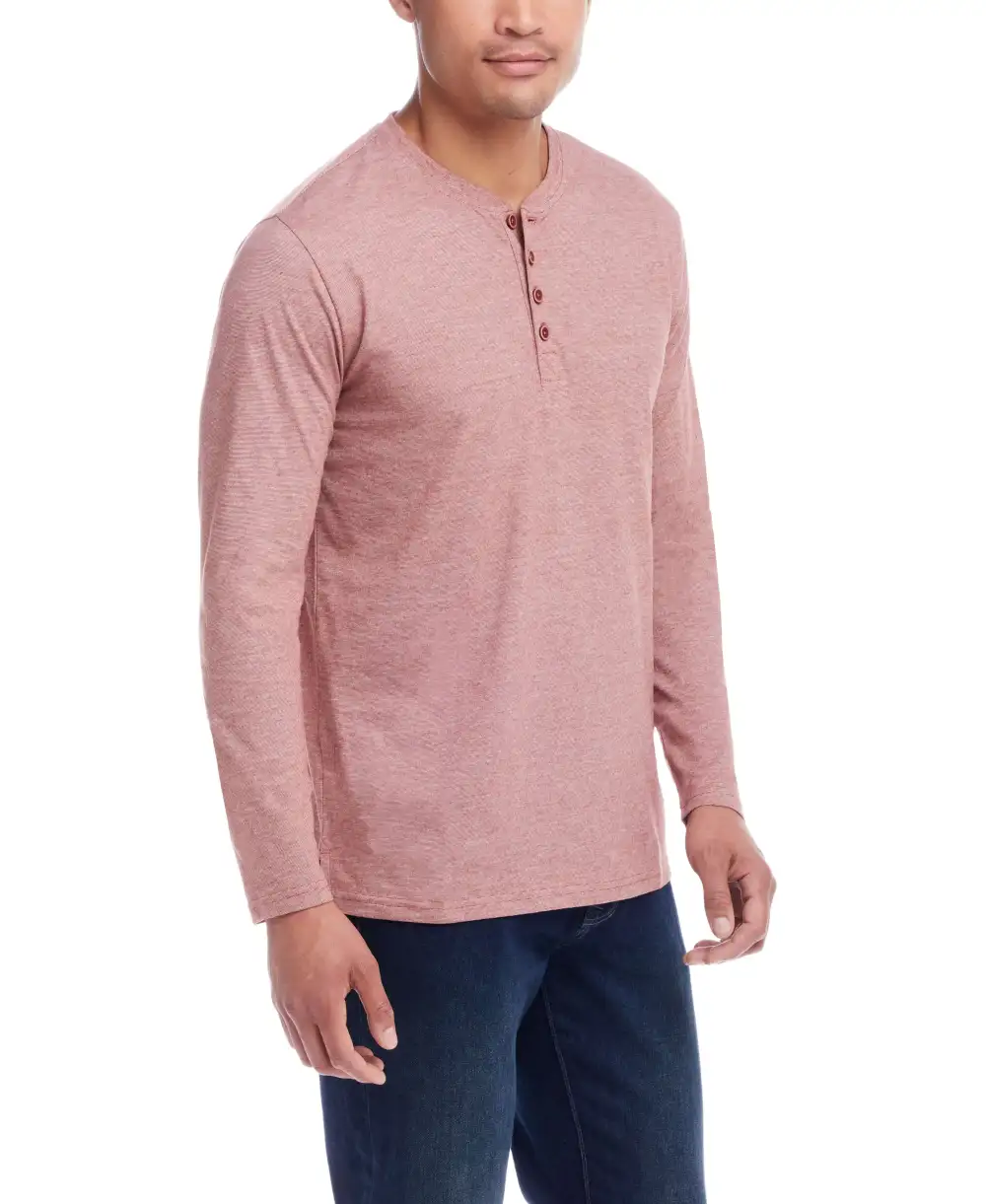 Men's Striped Henley T-Shirt