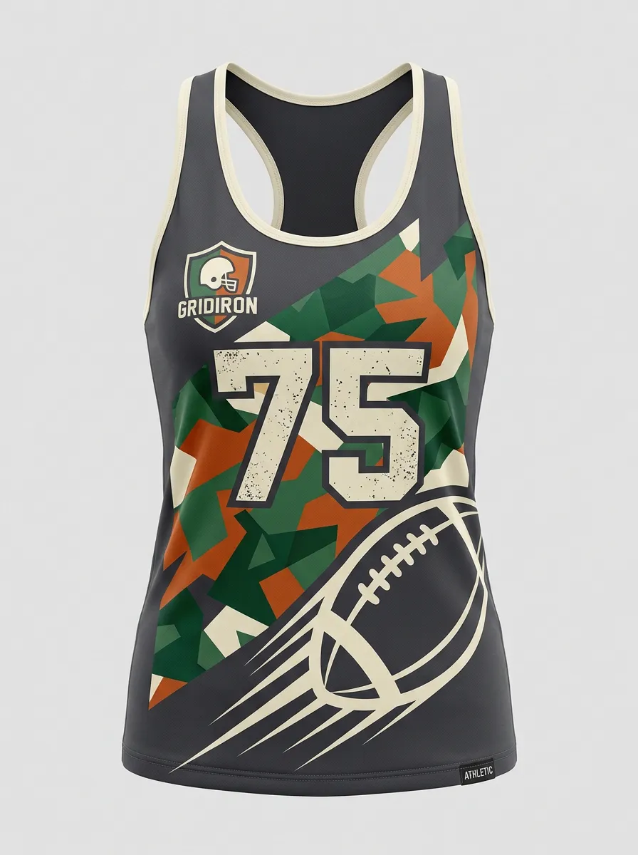 Women's Gridiron Football 75 Camo Printed Tank Top