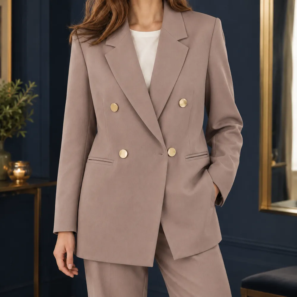 Tailored Double-Breasted Blazer