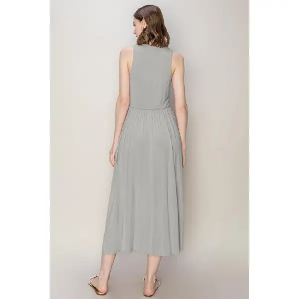Everyday Sleeveless Slit Midi Dress
