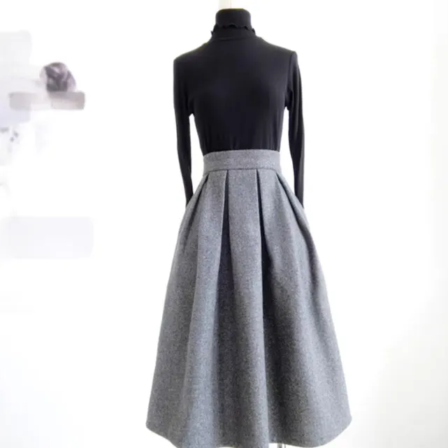 Everyday Casual Wool Skirt