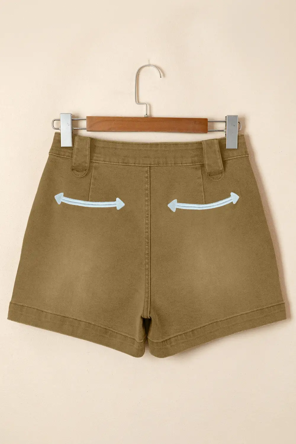 High-Waist Pocketed Denim Shorts