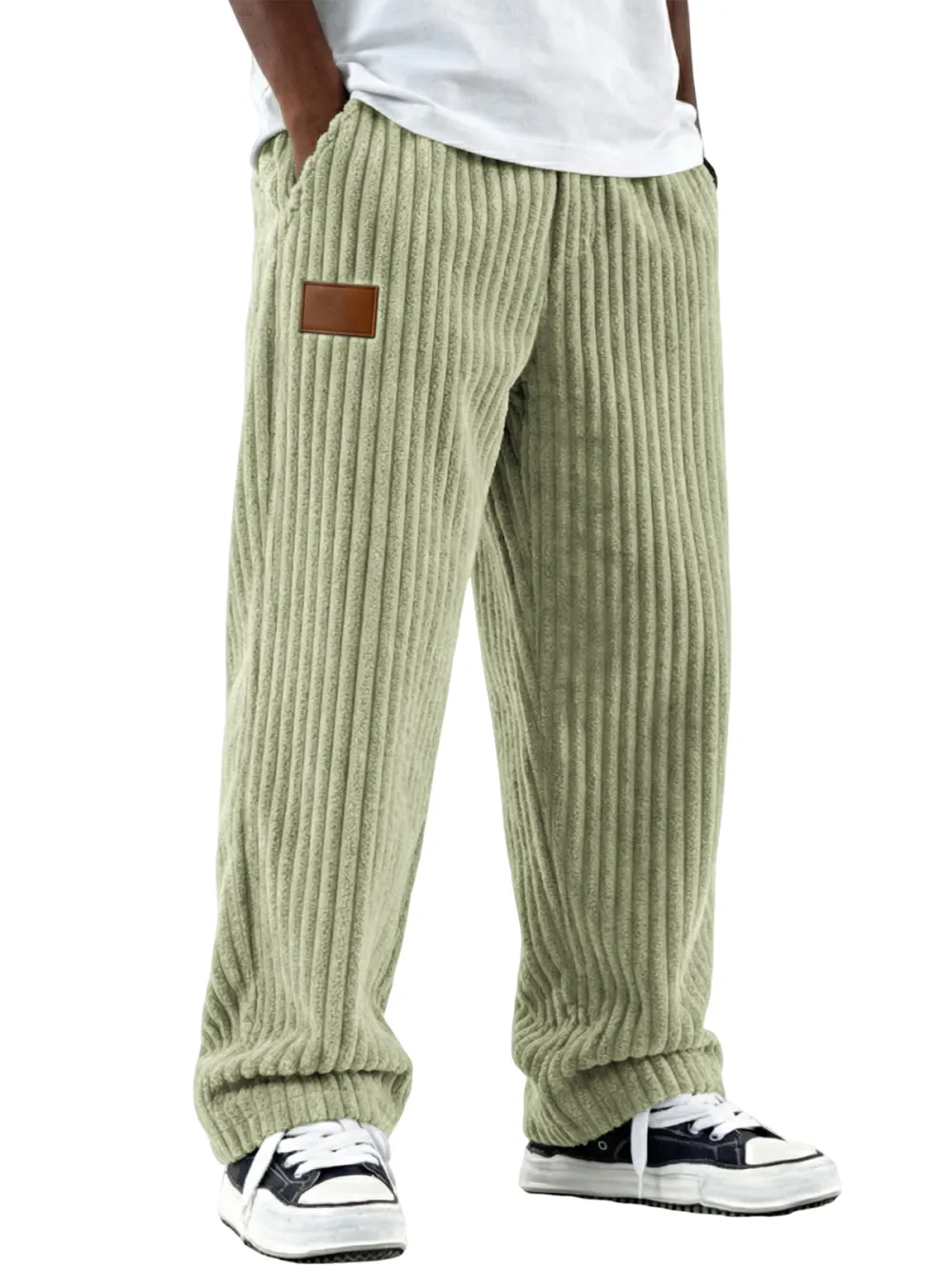 Relaxed Corduroy Seamed Detail Pants