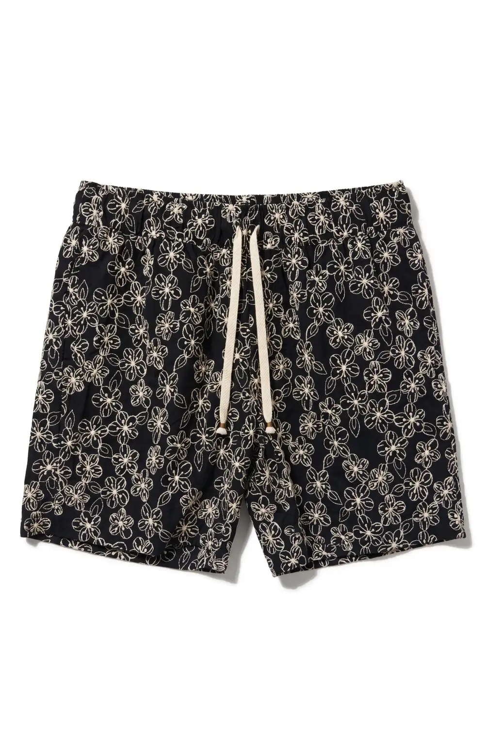 Men's Embroidered Woven Drawcord Shorts