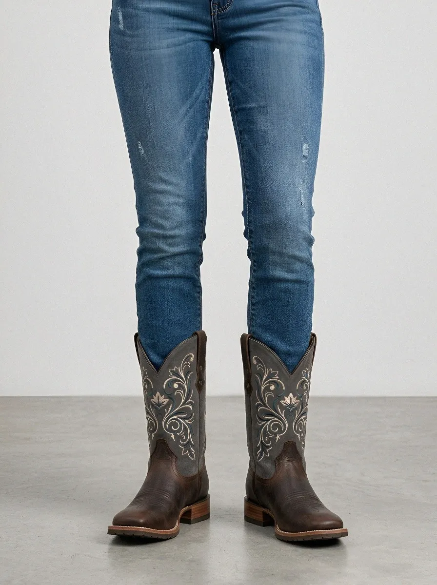 Women’s Floral Embroidered Cowgirl Western Boots