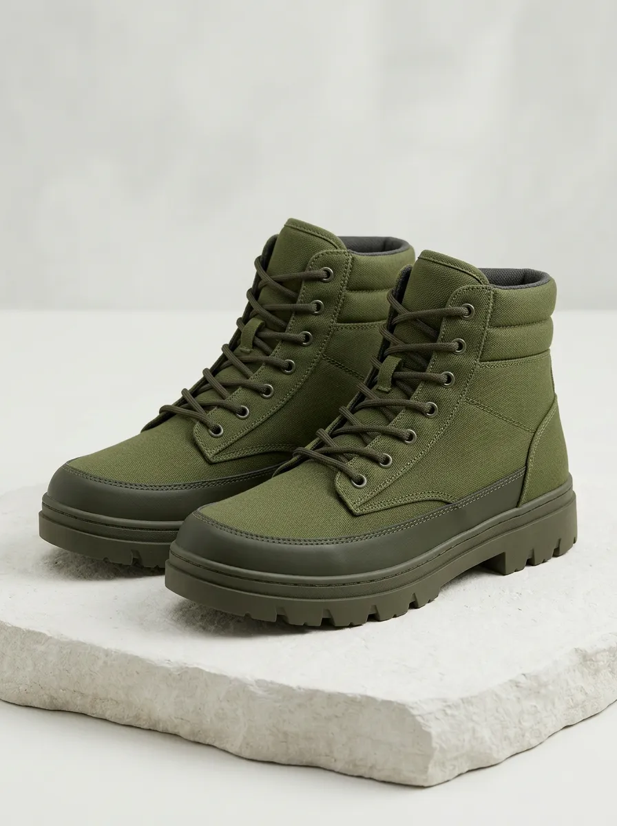 Explorer Canvas Hiking Boots