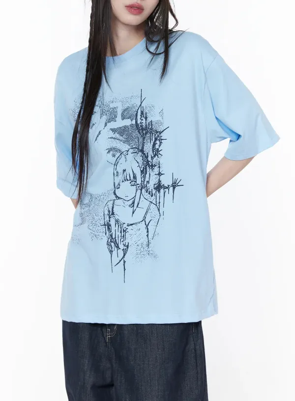 Casual Graphic Short Sleeve Top