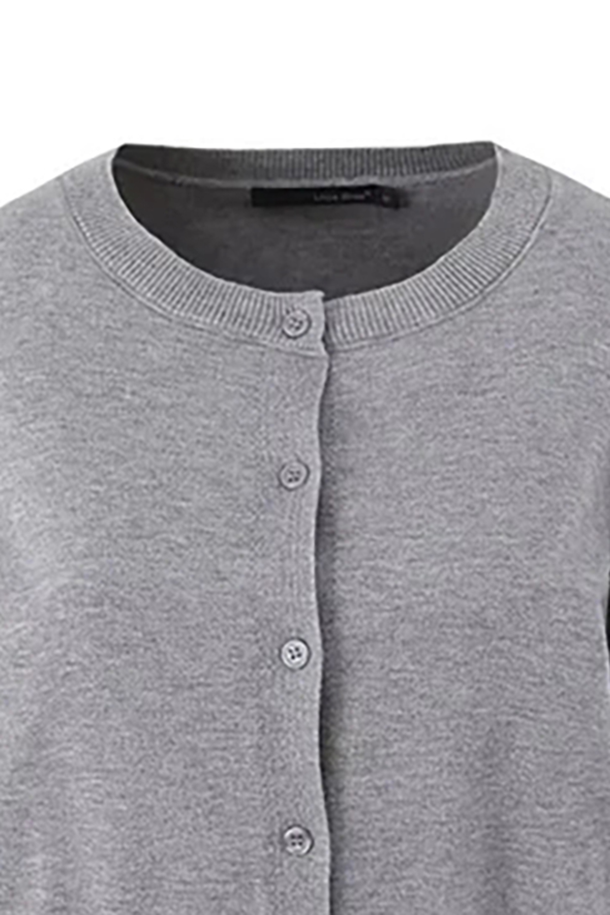 Preppy Crew Neck Drop Shoulder Button Up Ribbed Knit Cropped Cardigan