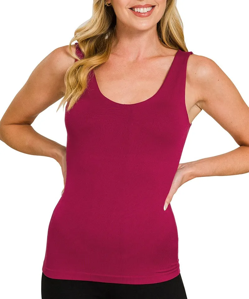 Scoop-Neck Slim Ribbed-Knit Tank Top