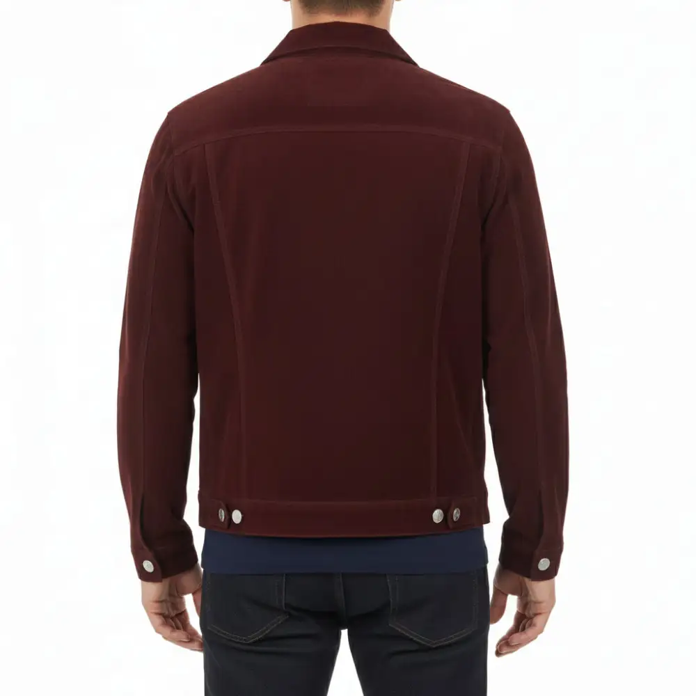 Structured Suede Trucker Jacket