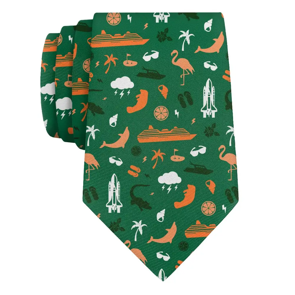 Refined Heritage Emblem Texture Necktie