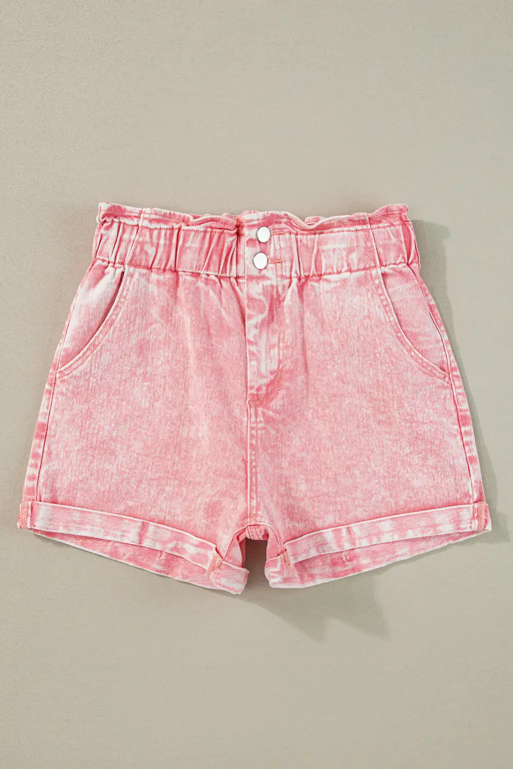 Dusty Pink Vintage Washed Frilled High